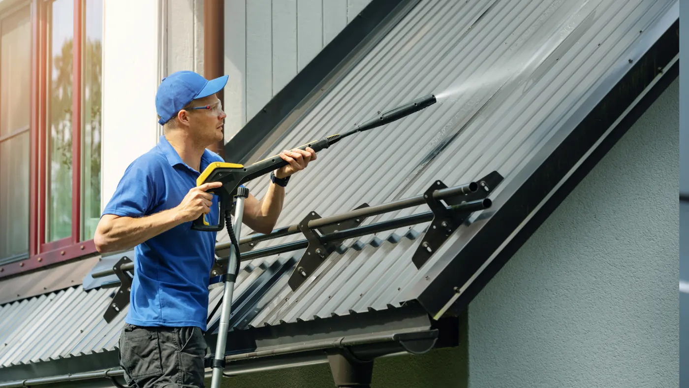 Drywall repair and exterior power washing prep in Kelowna